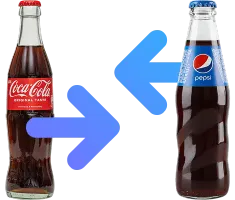 Coke and Pepsi bottles