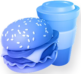 Boorger with drink icon