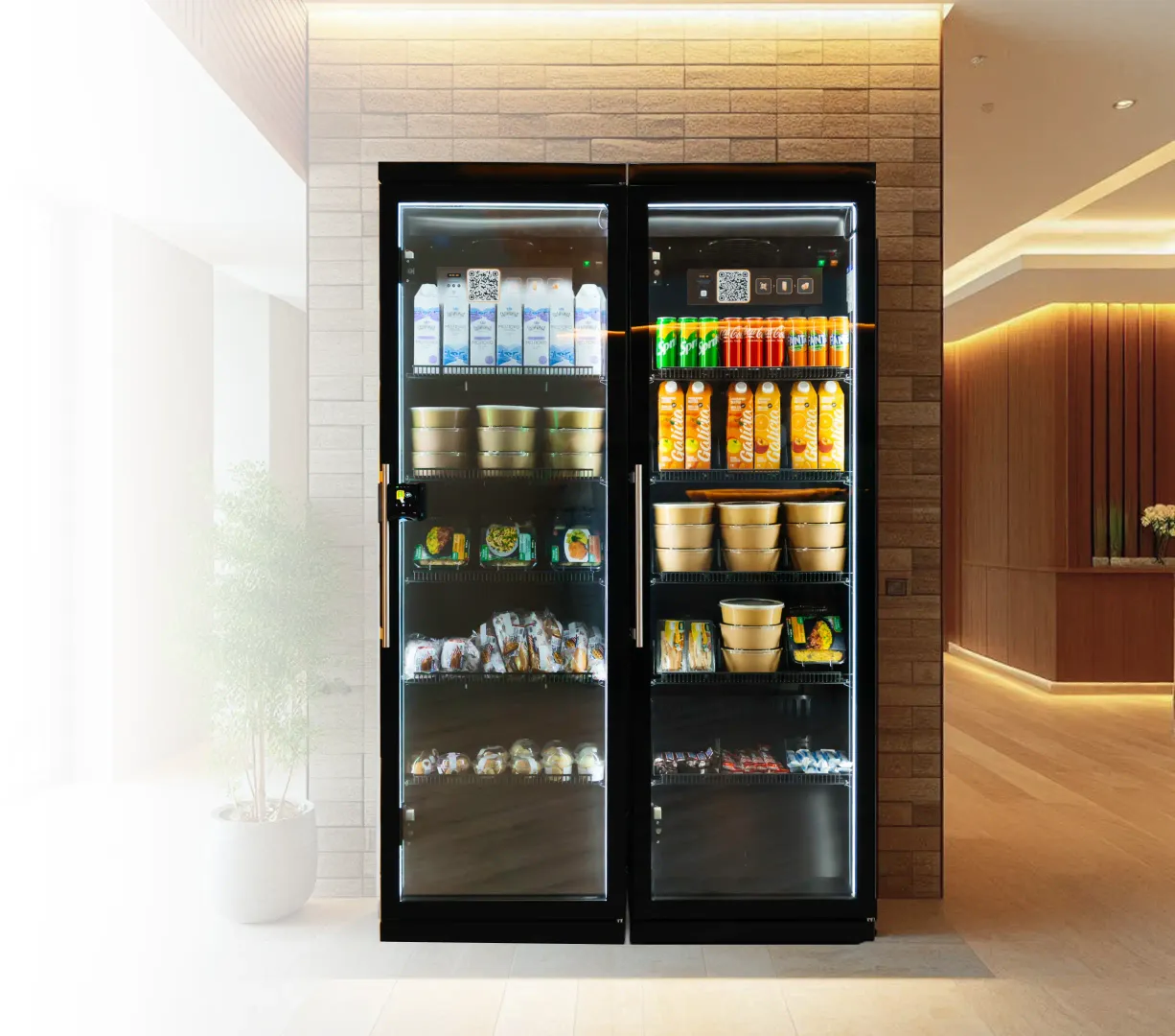 Fridge in hotel