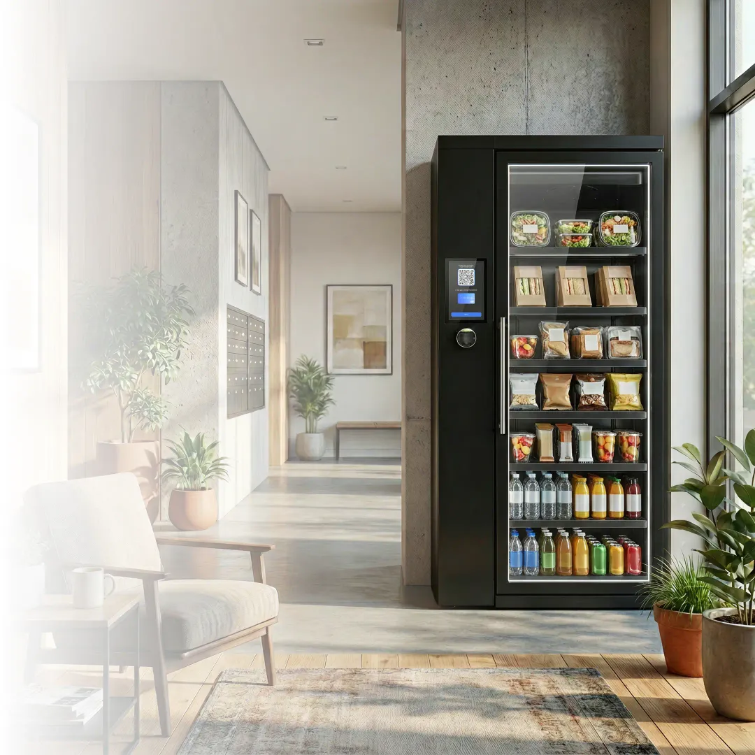 Fridge in residential area